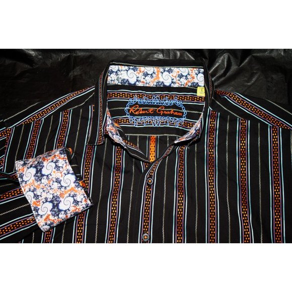 Robert Graham Mens Long Sleeve Button Front Shirt - Picture 2 of 9